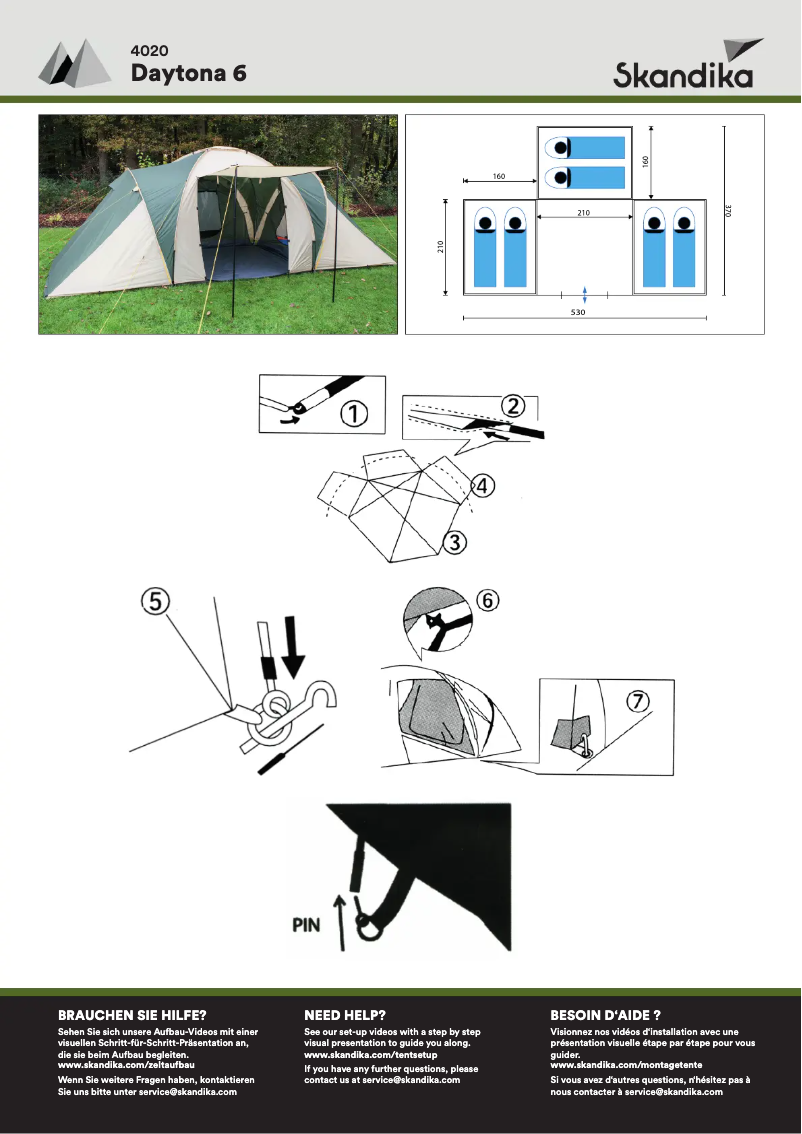 Page 1 de la notice Manuel utilisateur Skandika Daytona 6