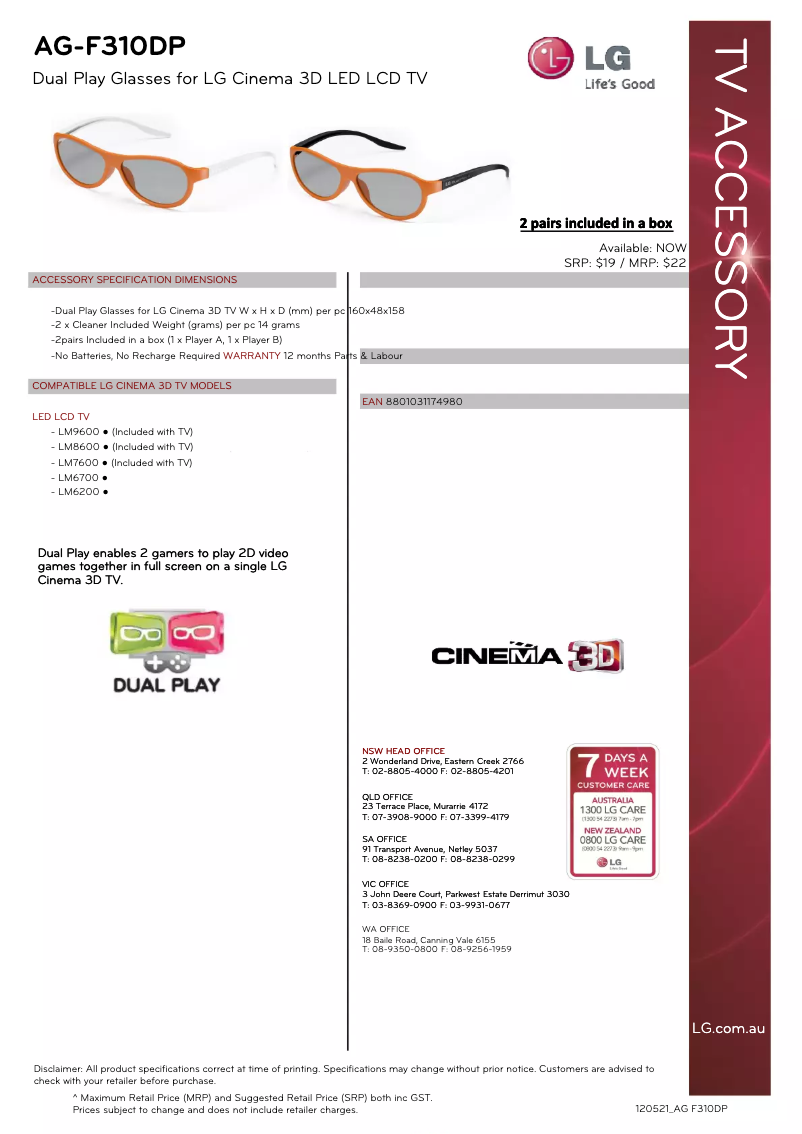 Image de la première page du manuel de l'appareil AG-F310DP