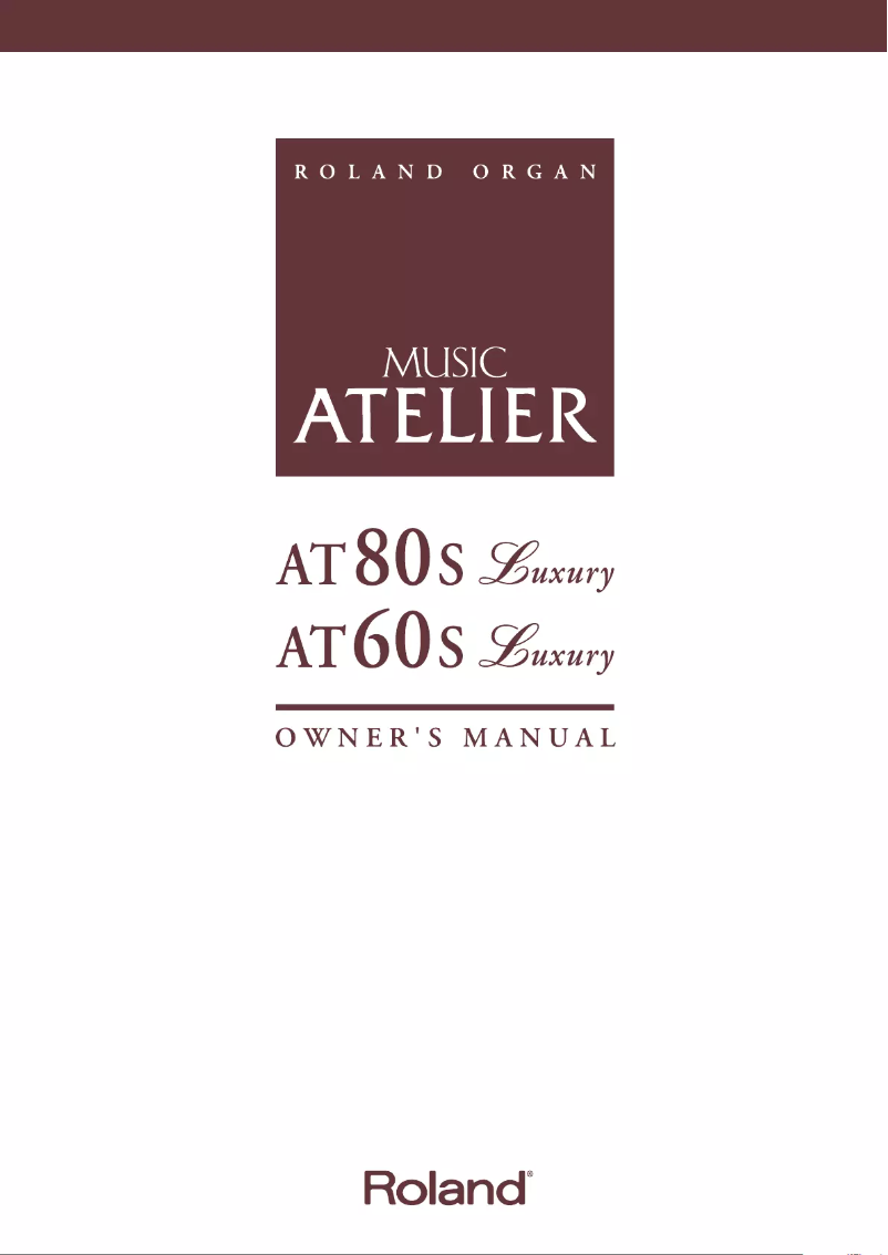 Image de la première page du manuel de l'appareil AT-80SL