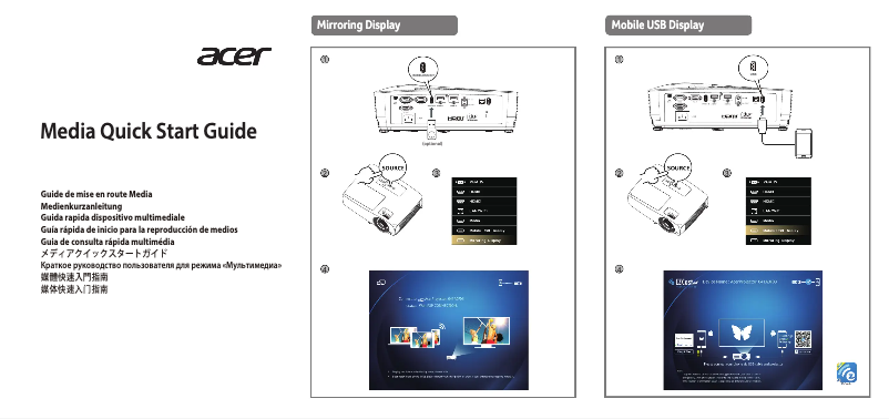 Page n°1 - Manuel utilisateur Acer X1325Wi
