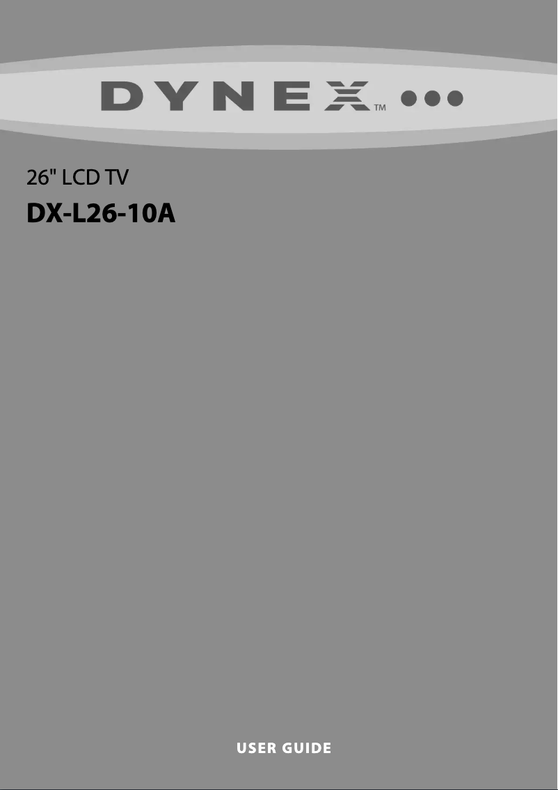 Page n°1 - Manuel utilisateur Dynex DX-L26-10A