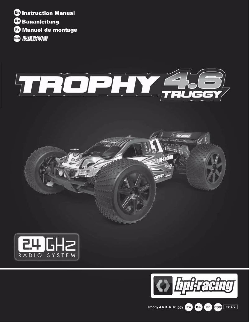 Page n°1 - Manuel utilisateur HPI Racing TROPHY TRUGGY