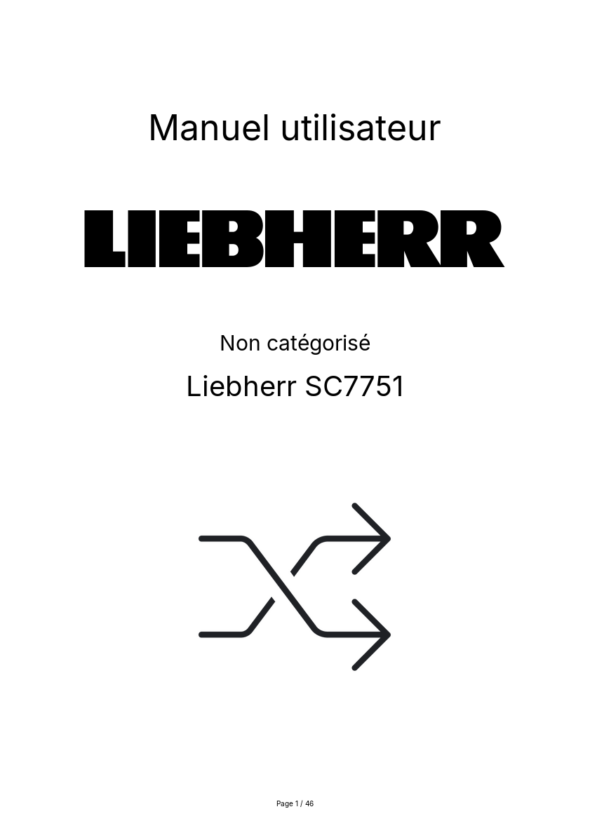 Image de la première page du manuel de l'appareil SC7751