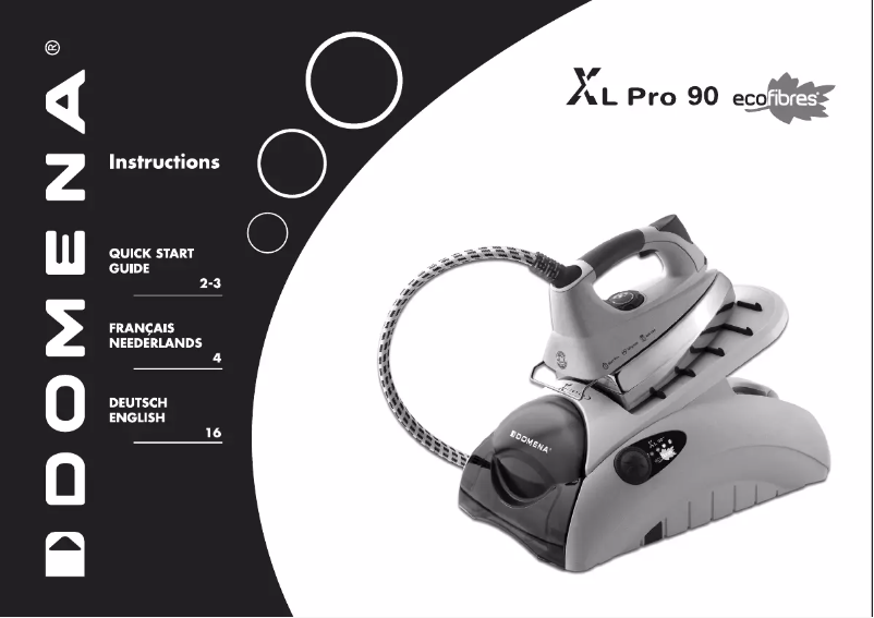 Page 1 de la notice Manuel utilisateur Domena XL Pro 90 Ecofibres