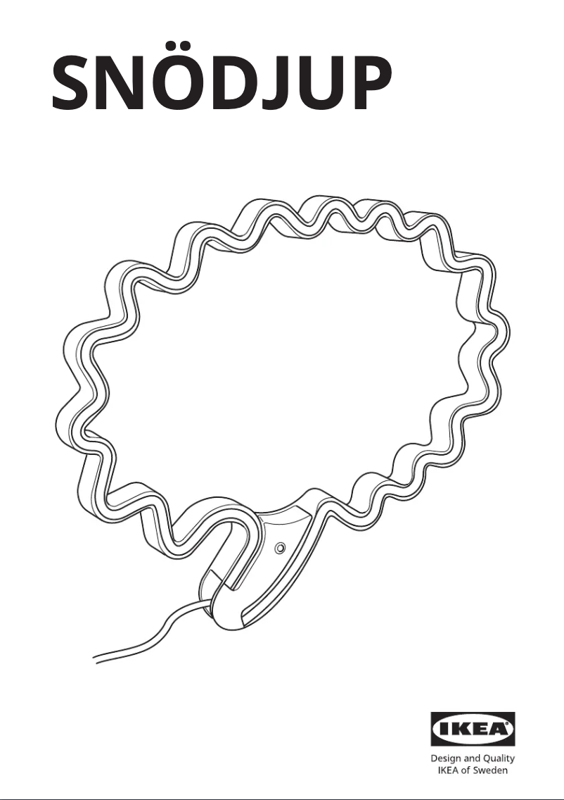Page 1 de la notice Manuel utilisateur Ikea SNÖDJUP 305.106.51