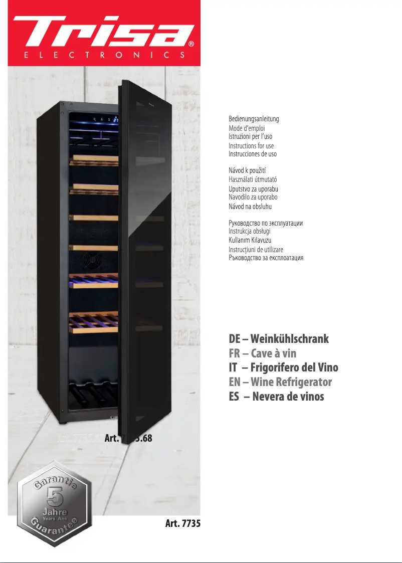 Page 1 de la notice Manuel utilisateur Trisa 7735