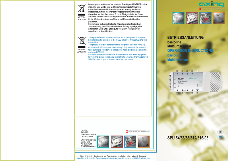 Page n°1 - Manuel utilisateur Axing SPU 56-05