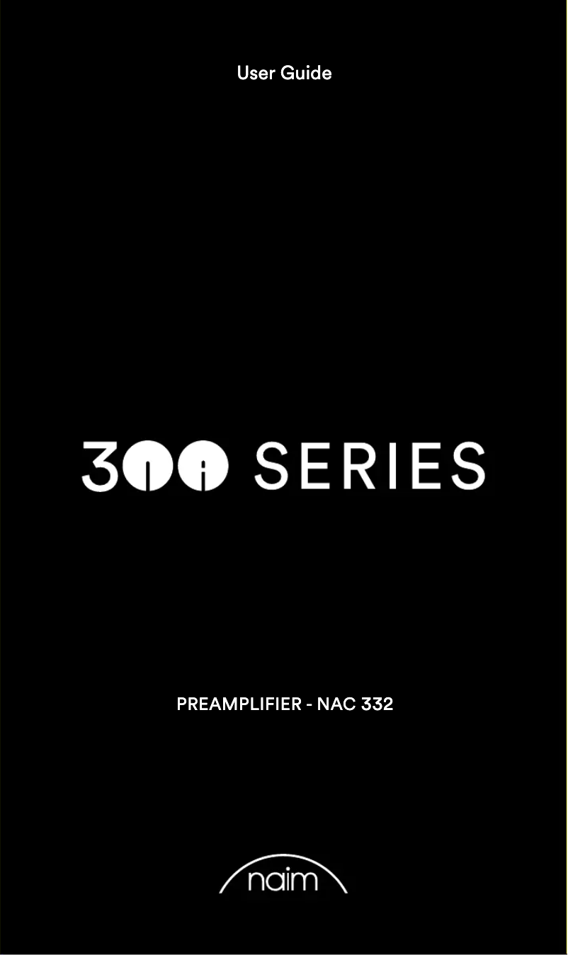Page 1 de la notice Manuel utilisateur Naim NAP 332