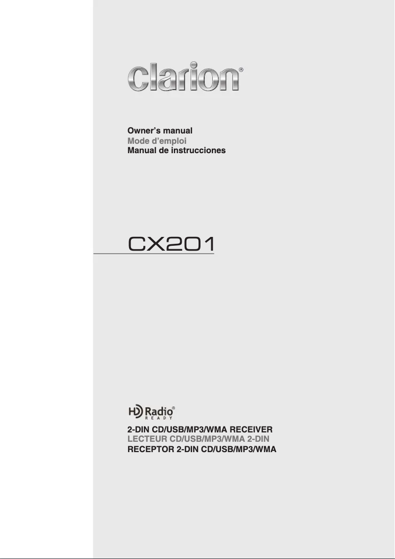 Image de la première page du manuel de l'appareil CX201