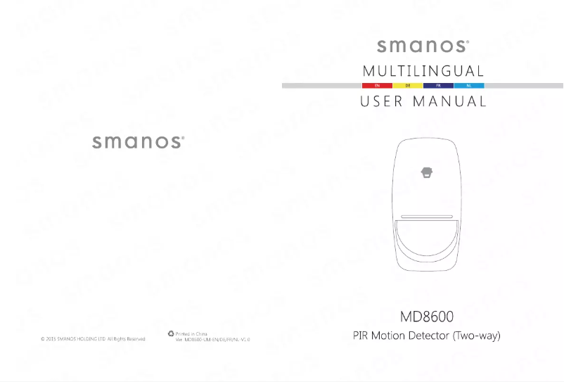 Image de la première page du manuel de l'appareil MD8600