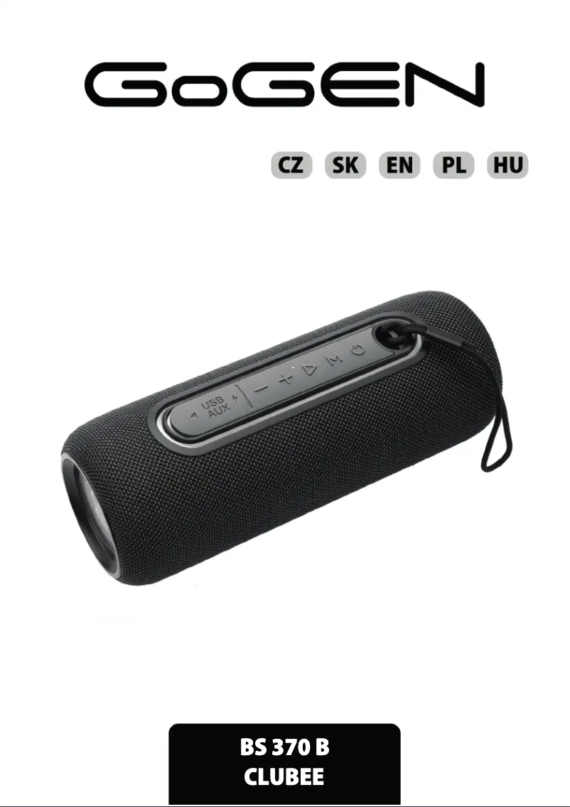 Image de la première page du manuel de l'appareil CLUBEE BS 370B