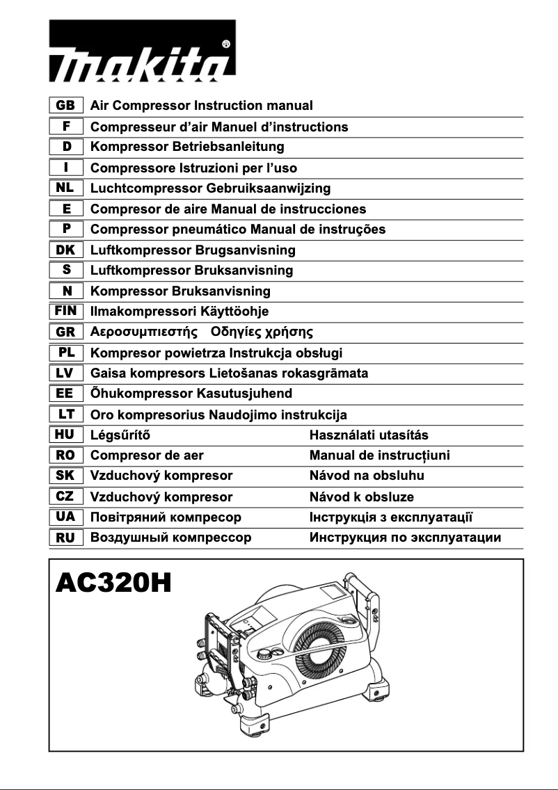 Página 1 del manual Manual de usuario Makita AC320H
