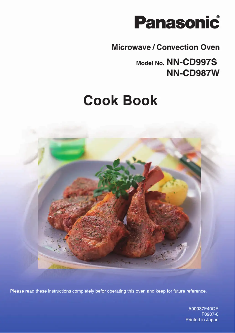 Image de la première page du manuel de l'appareil NN-CD997S