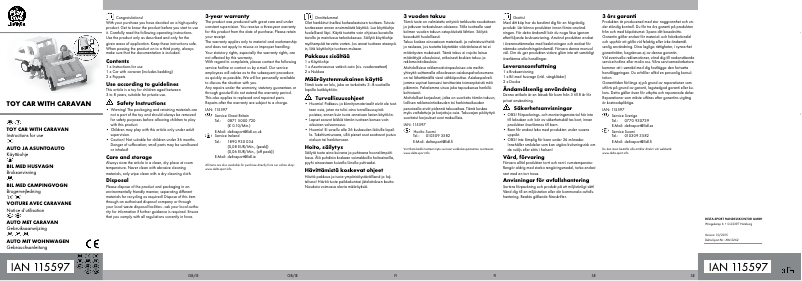 Page 1 de la notice Manuel utilisateur Playtive IAN 115597