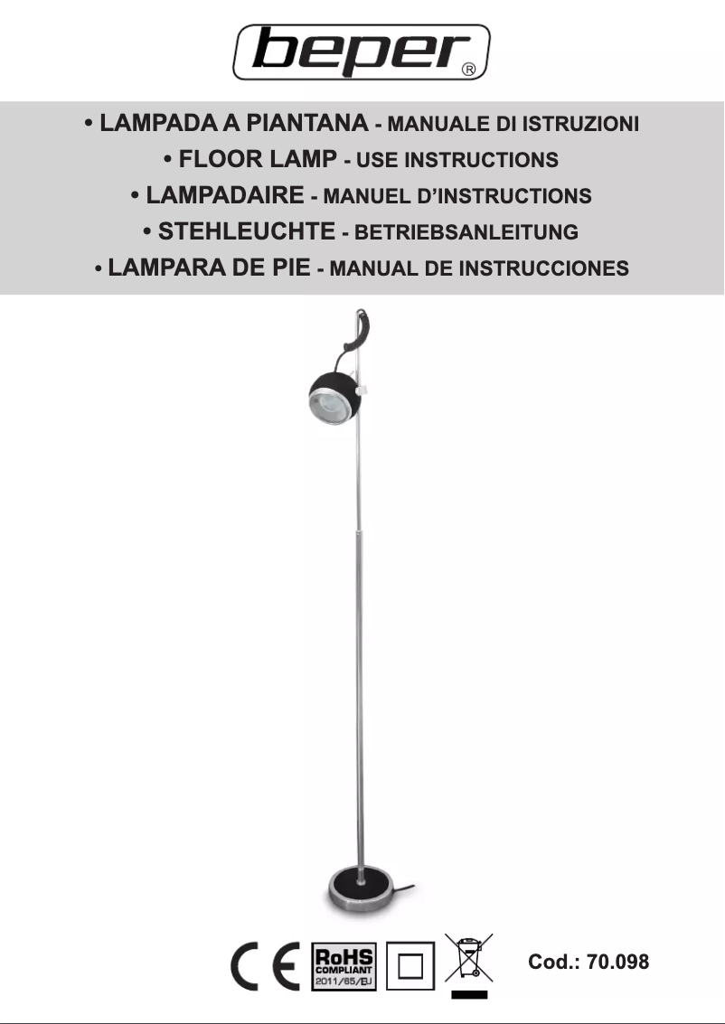 Image de la première page du manuel de l'appareil 70.098