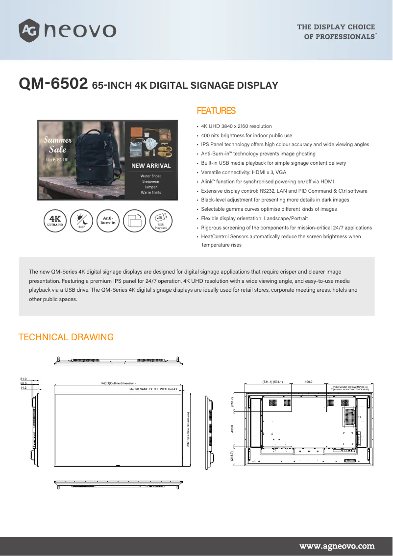 Image de la première page du manuel de l'appareil QM-6502
