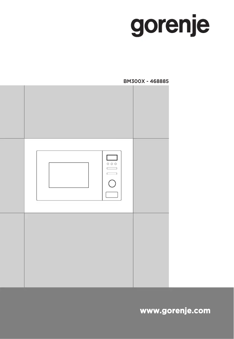 Página 1 del manual Manual de usuario Gorenje BM300X