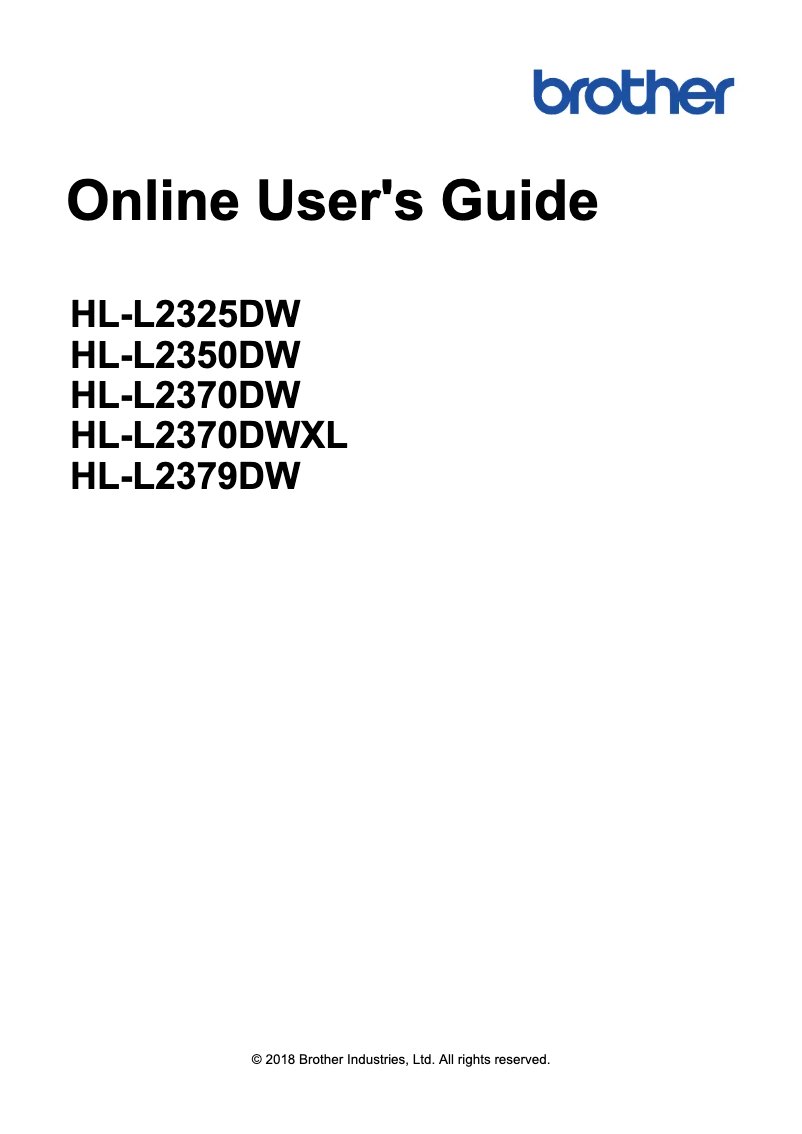 Page n°1 - Manuel utilisateur Brother HL-L2325DW