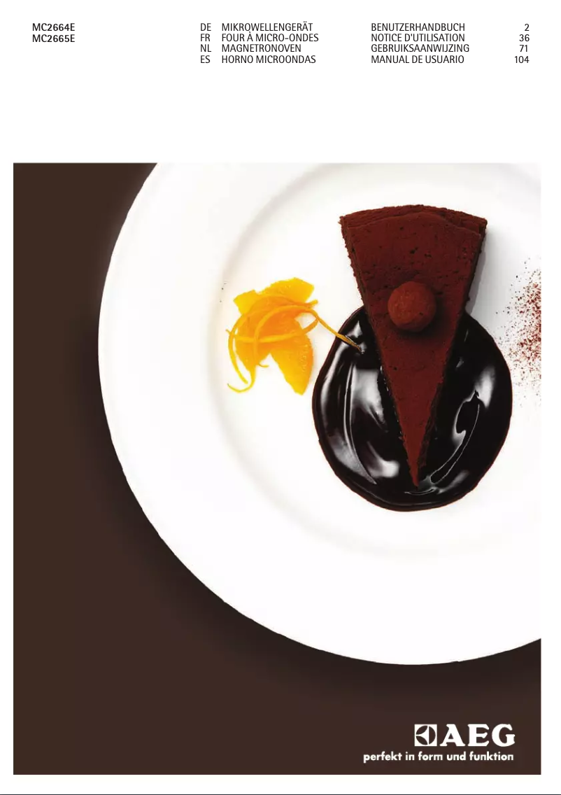 Page 1 de la notice Manuel utilisateur AEG MC2665E-B