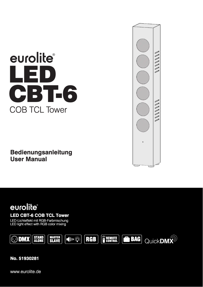 Page n°1 - Manuel utilisateur Eurolite LED CBT-6