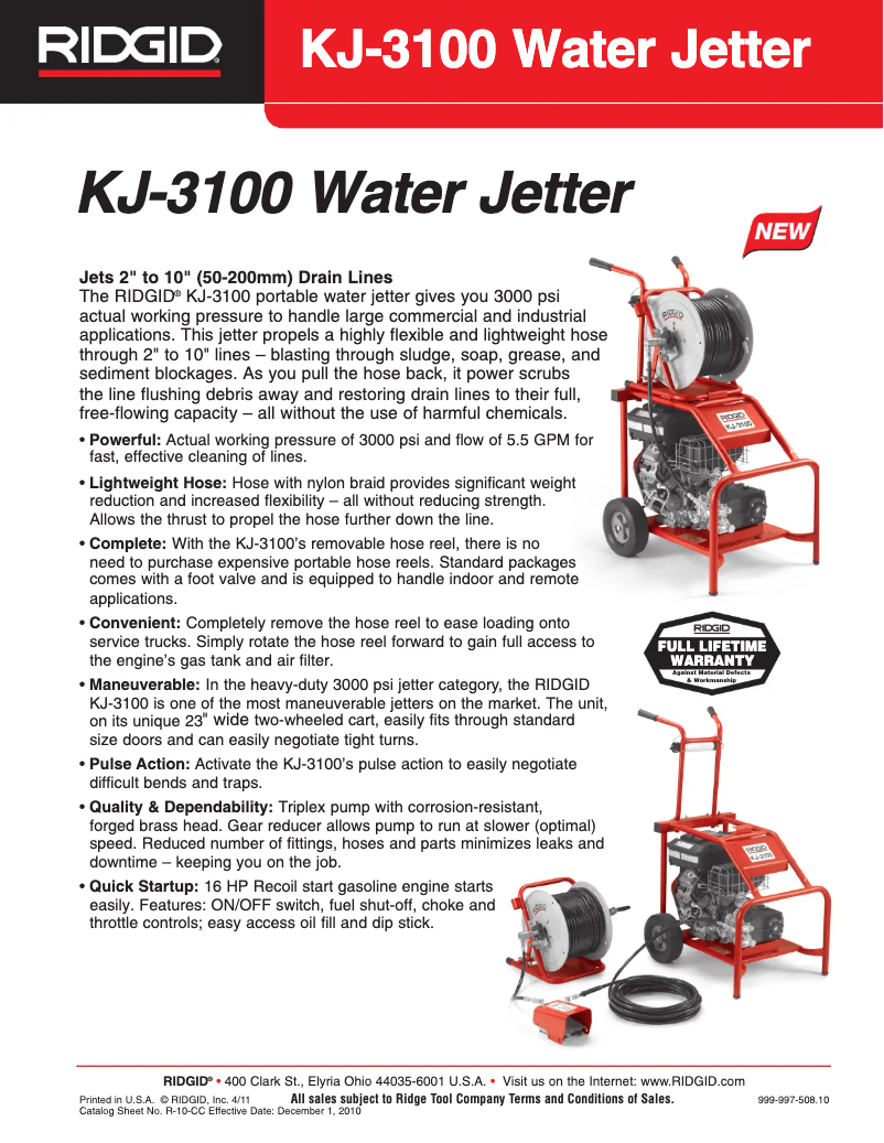 Page n°1 - Catalogue Ridgid KJ-3100