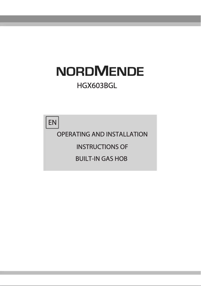 Page n°1 - Manuel utilisateur Nordmende HGX603IX