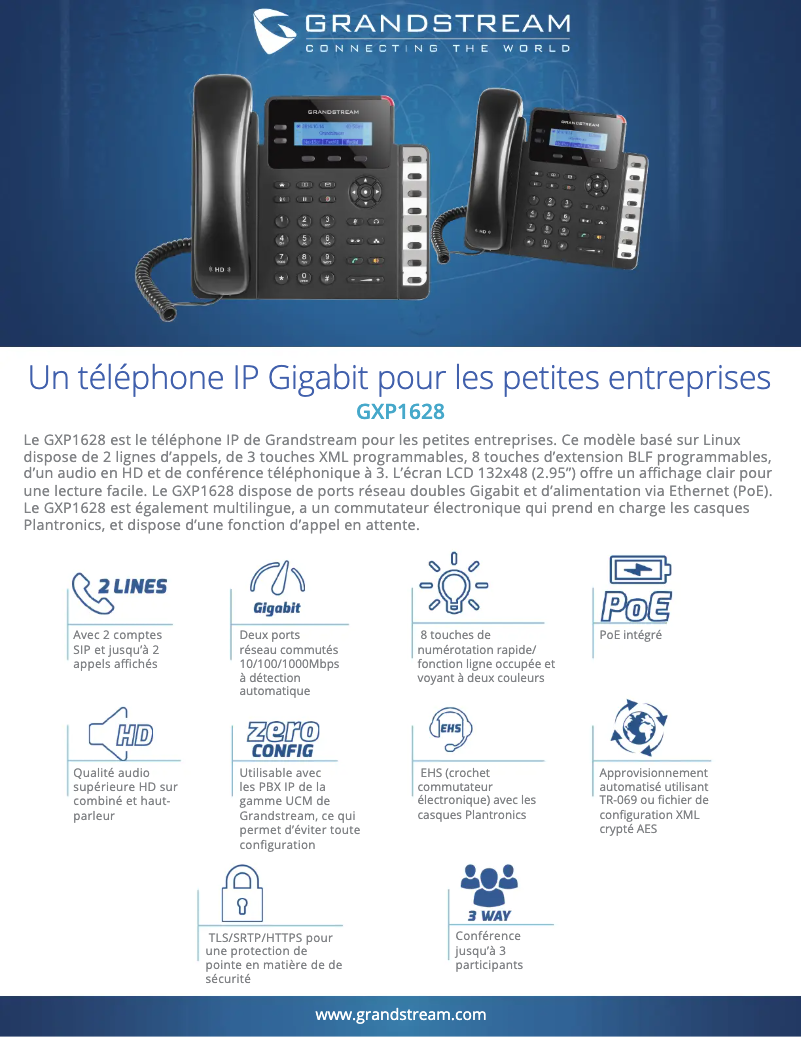 Image de la première page du manuel de l'appareil GXP1628