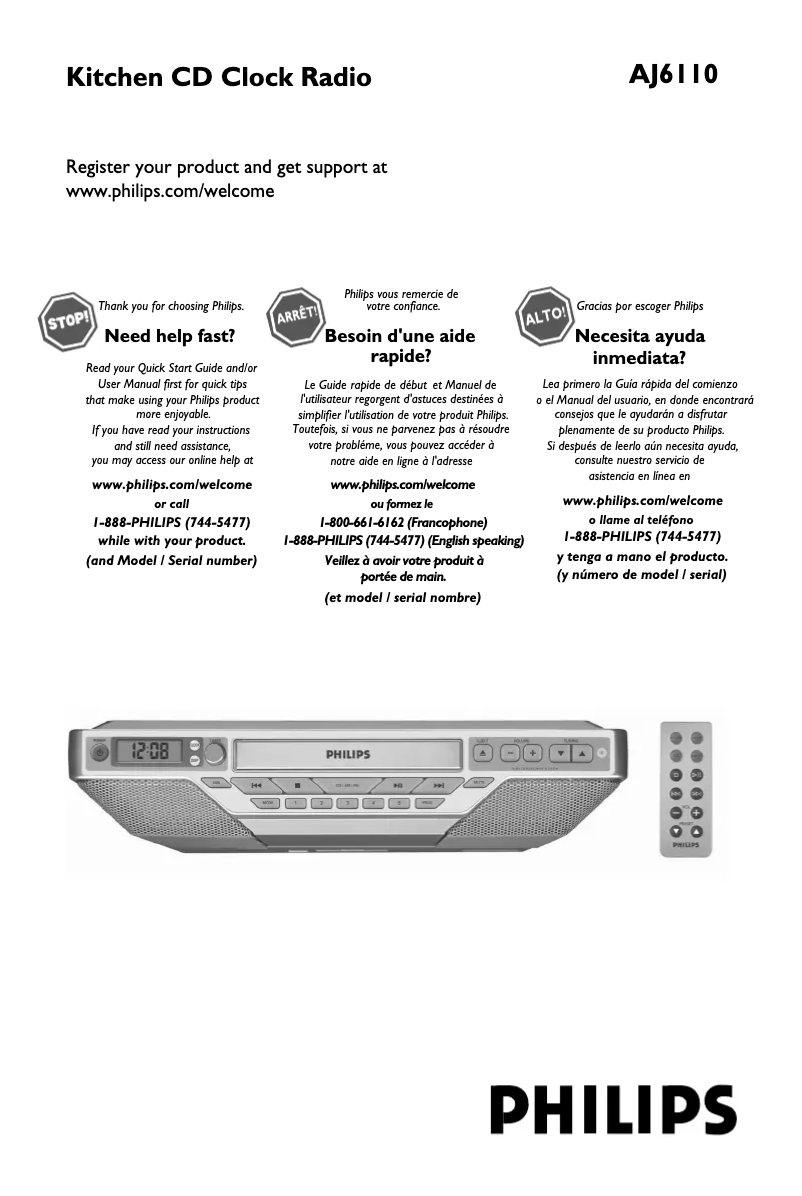 Image de la première page du manuel de l'appareil AJ6111