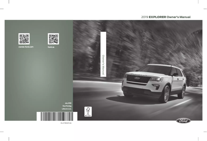 Image de la première page du manuel de l'appareil Explorer (2019)