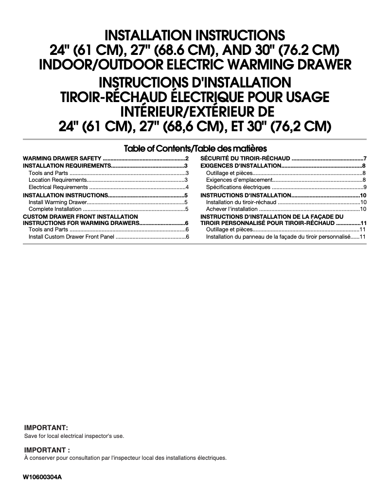 Page 1 de la notice Manuel utilisateur KitchenAid KEWS105BSS