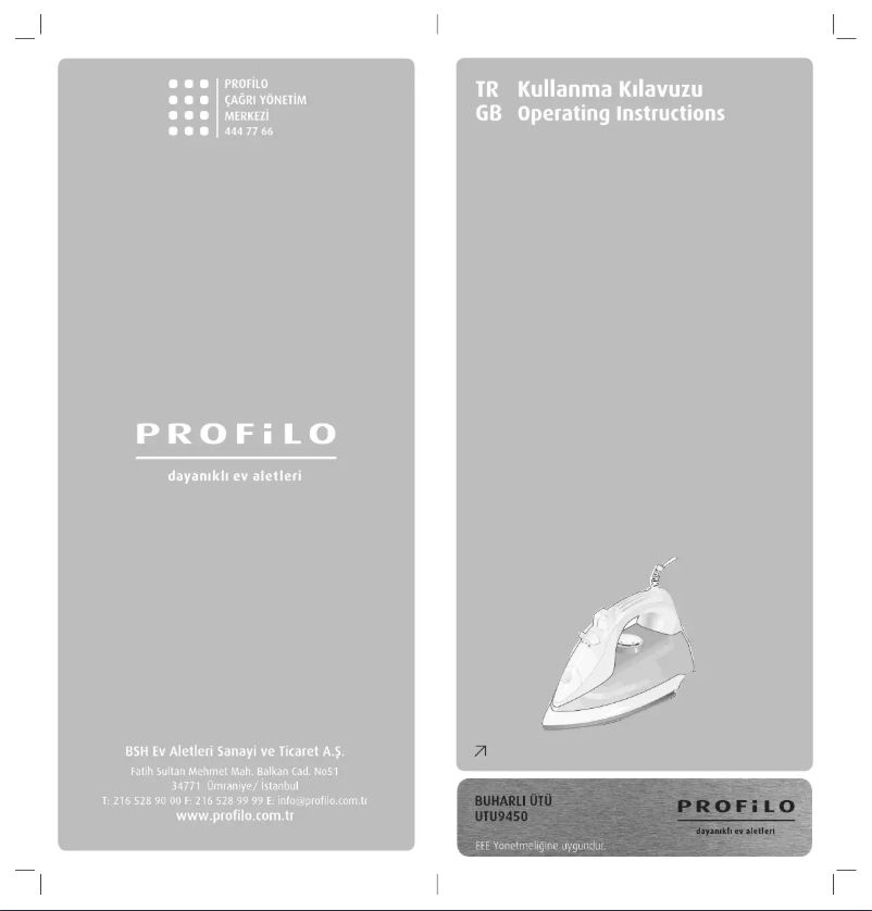 Page 1 de la notice Manuel utilisateur Profilo UTU9450