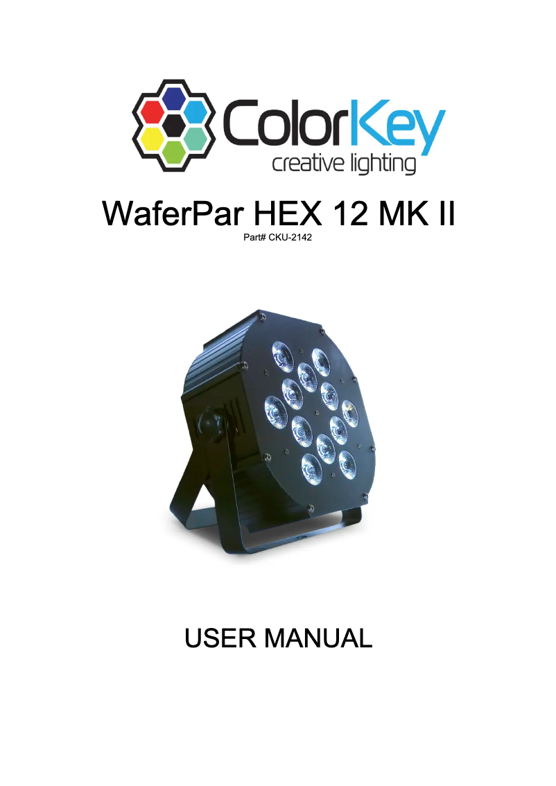 Page n°1 - Manuel utilisateur ColorKey WaferPar HEX 12 MKII