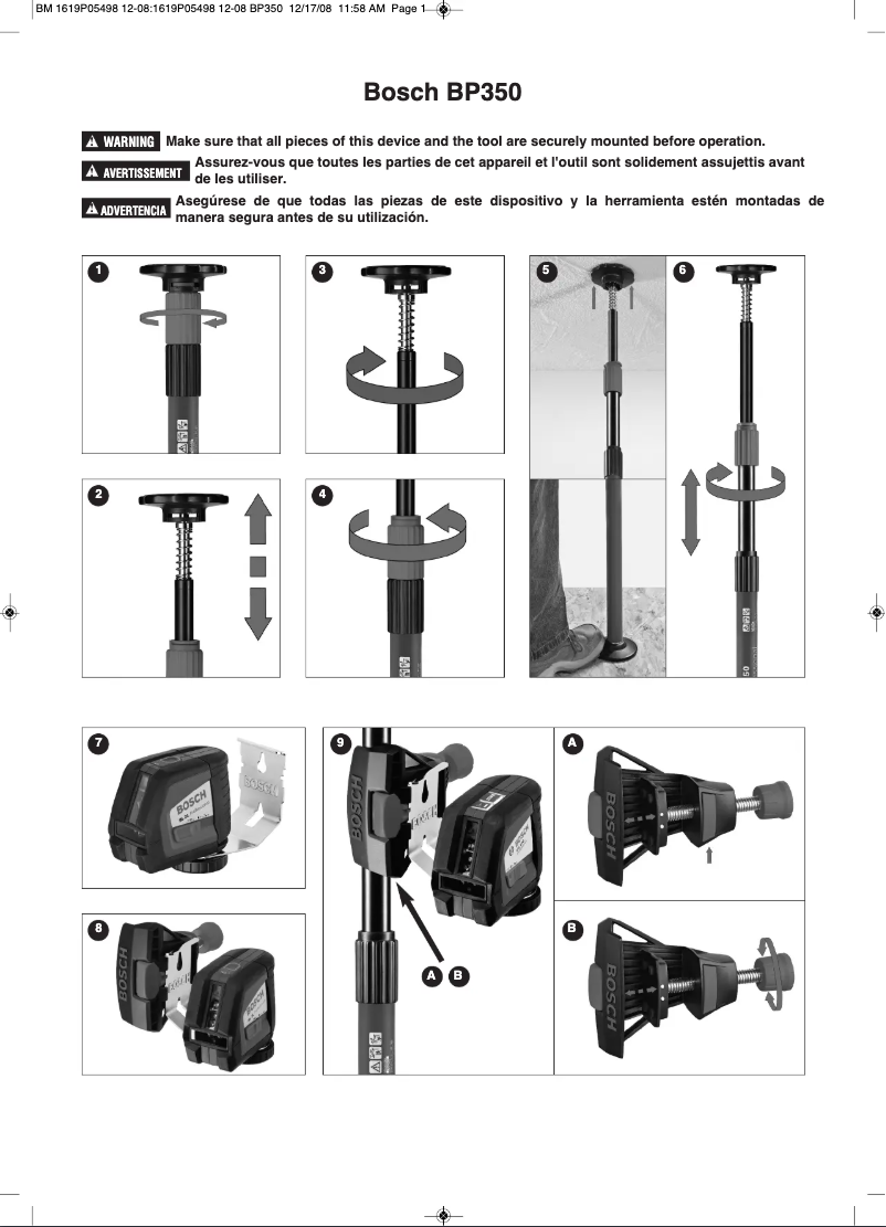Página 1 del manual Manual de usuario Bosch BP350