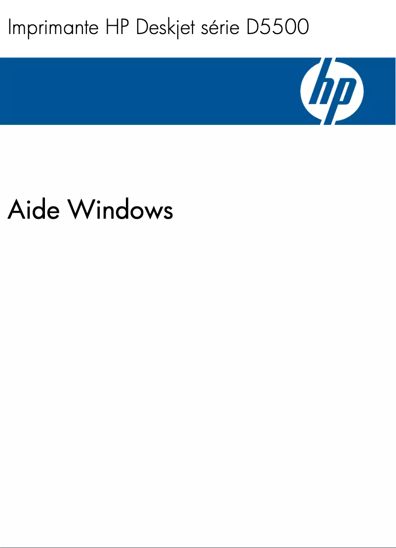 Page 1 de la notice Manuel utilisateur HP Deskjet D5500