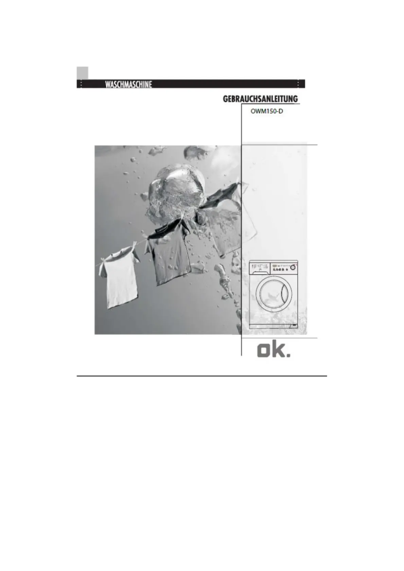 Page n°1 - Manuel utilisateur OK OWM 150-D