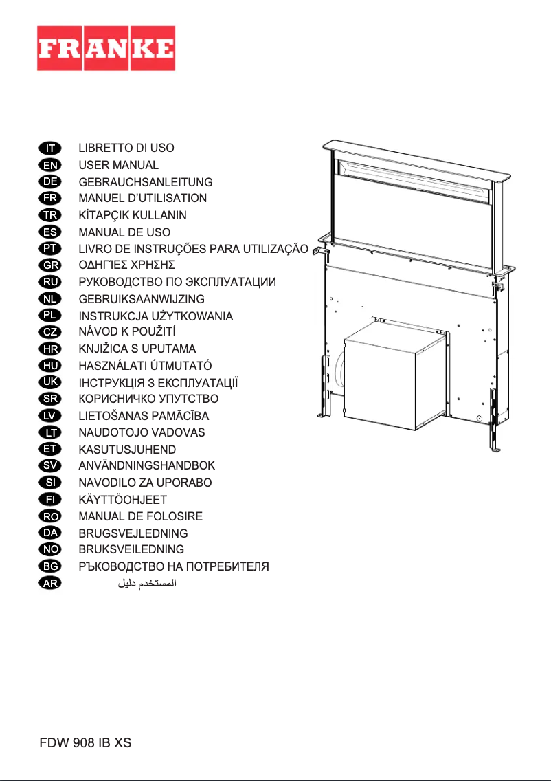 Page n°1 - Manuel utilisateur Franke FDW 908 IB XS