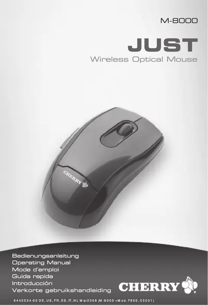 Image de la première page du manuel de l'appareil JUST M-8000