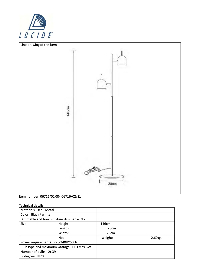Image de la première page du manuel de l'appareil Javra 06716/02/31