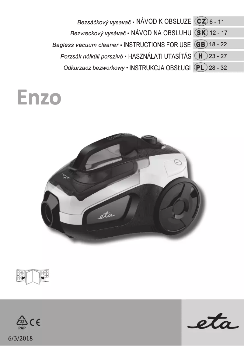 Image de la première page du manuel de l'appareil Enzo 1514 90000