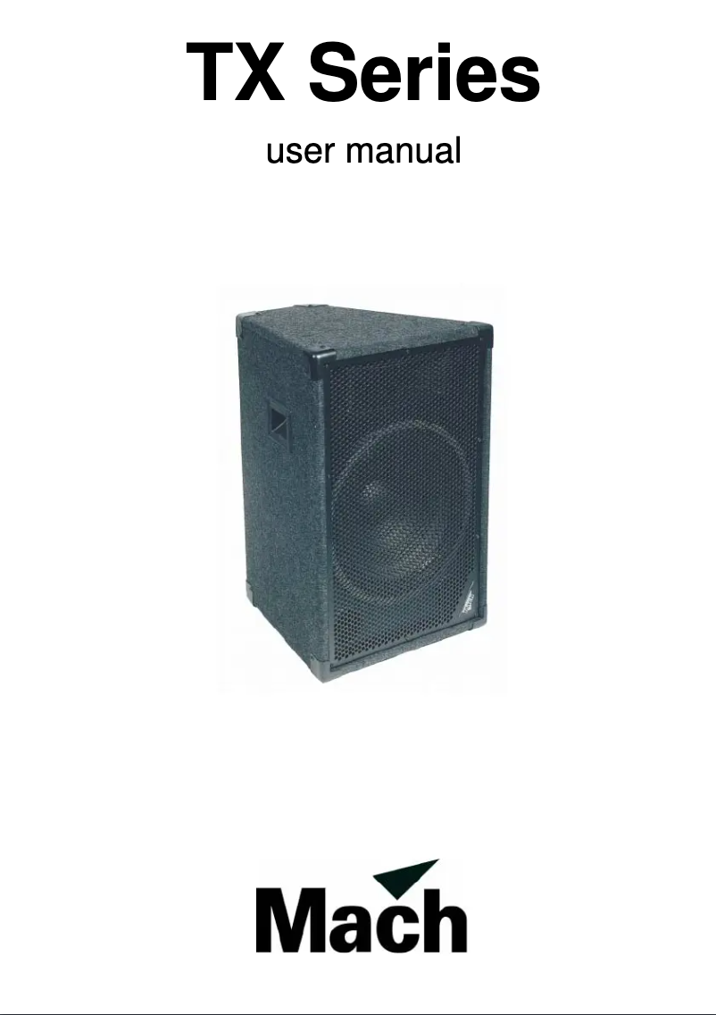 Page n°1 - Manuel utilisateur Martin TX15F