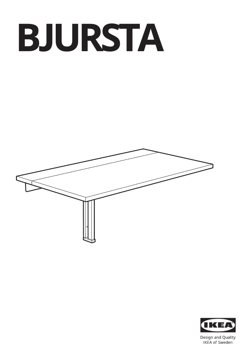 Página 1 del manual Manual de usuario Ikea BJURSTA 502.175.25