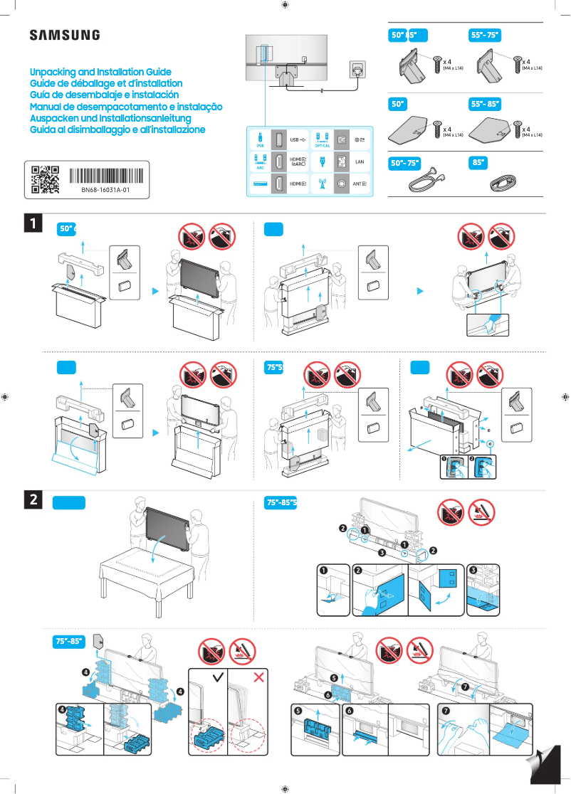 Page 1 de la notice Manuel utilisateur Samsung QN55Q80CAG
