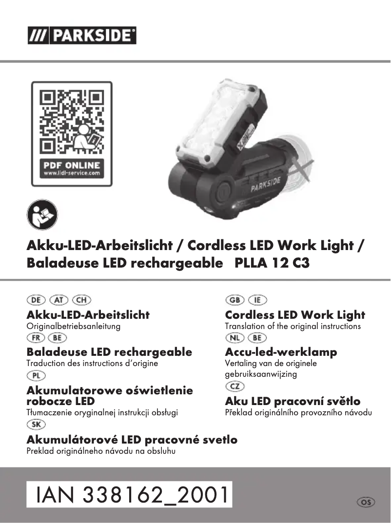 Page n°1 - Manuel utilisateur Parkside PLLA 12 C3