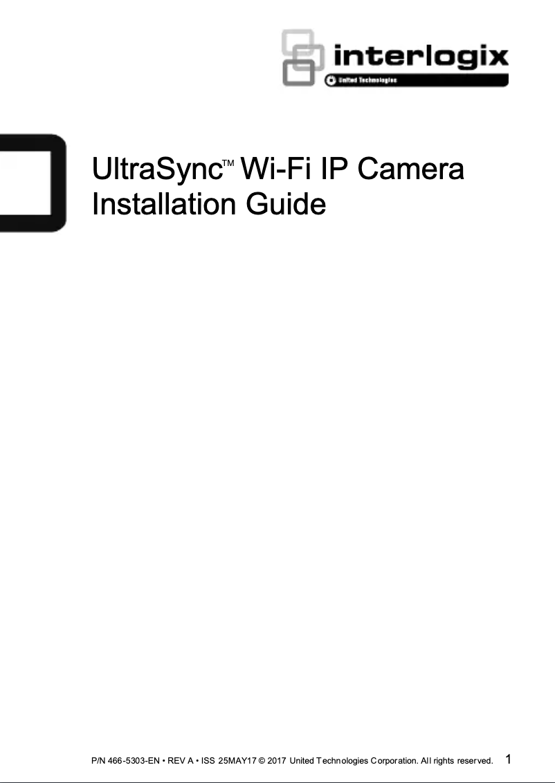 Page 1 de la notice Manuel utilisateur Interlogix RS-3230