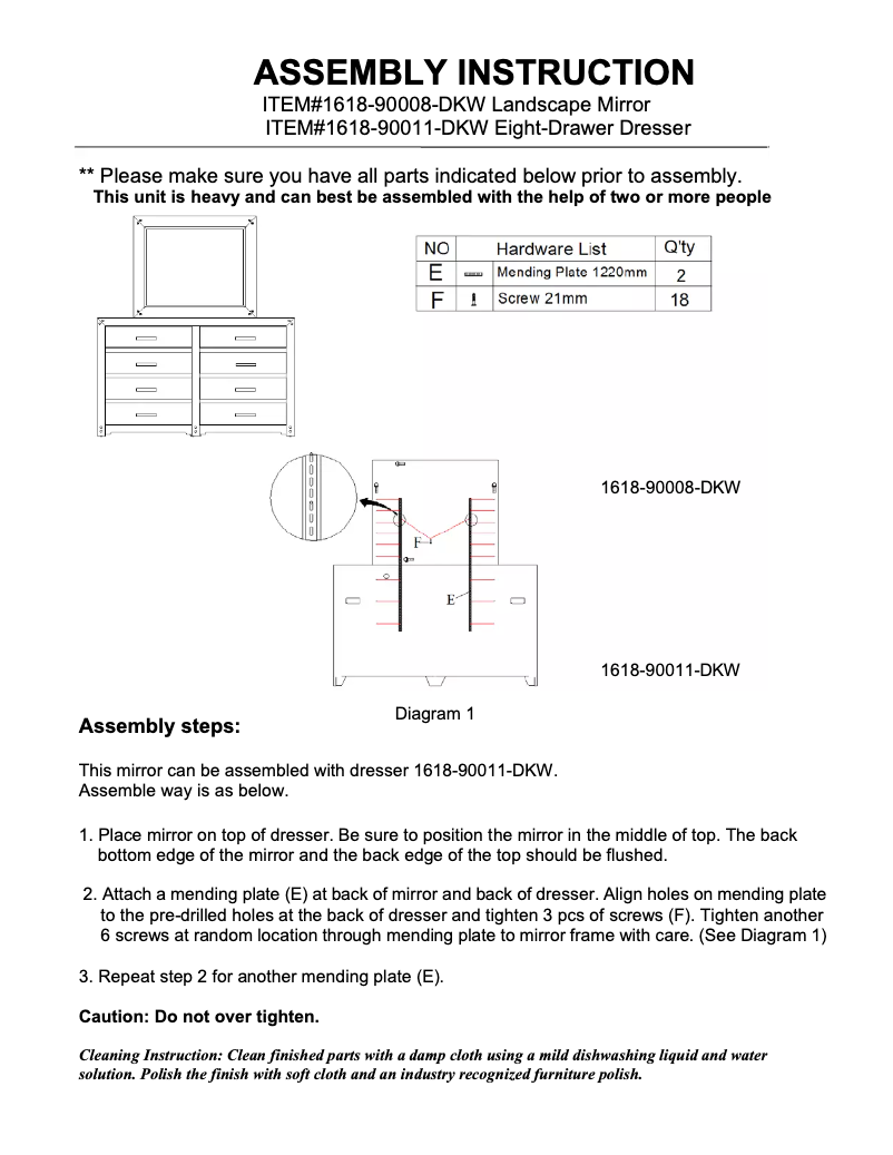 Image de la première page du manuel de l'appareil 1618-90008-DKW