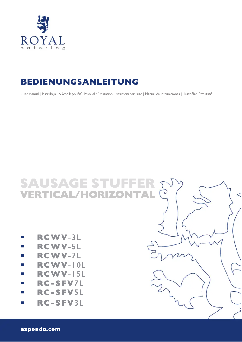 Page 1 de la notice Manuel utilisateur Royal Catering RCWV-7L