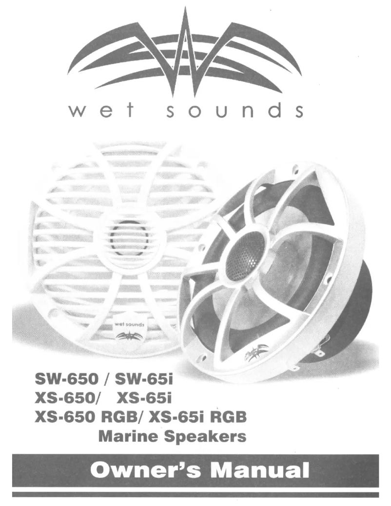 Page 1 de la notice Manuel utilisateur Wet Sounds SW-65i