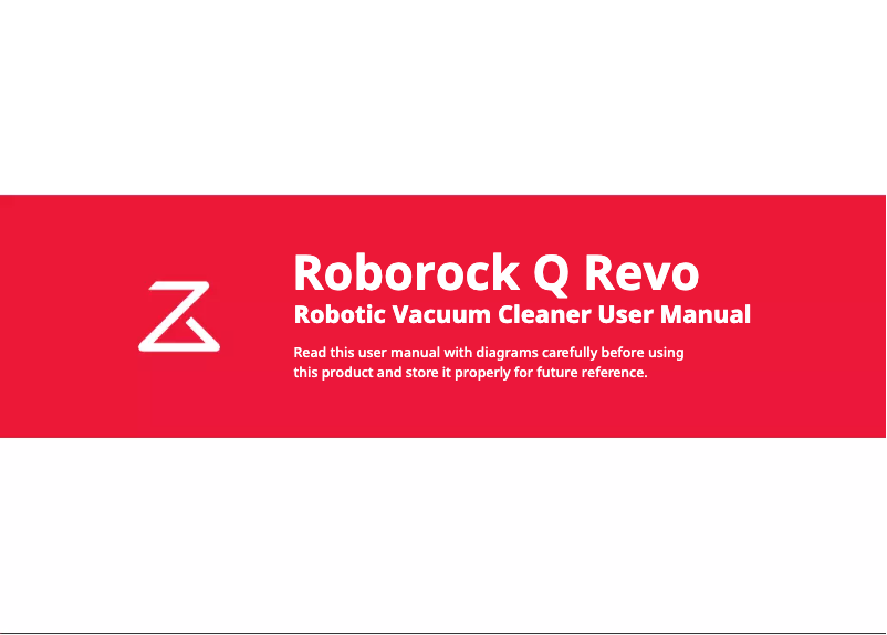 Page 1 de la notice Manuel utilisateur Roborock Q Revo