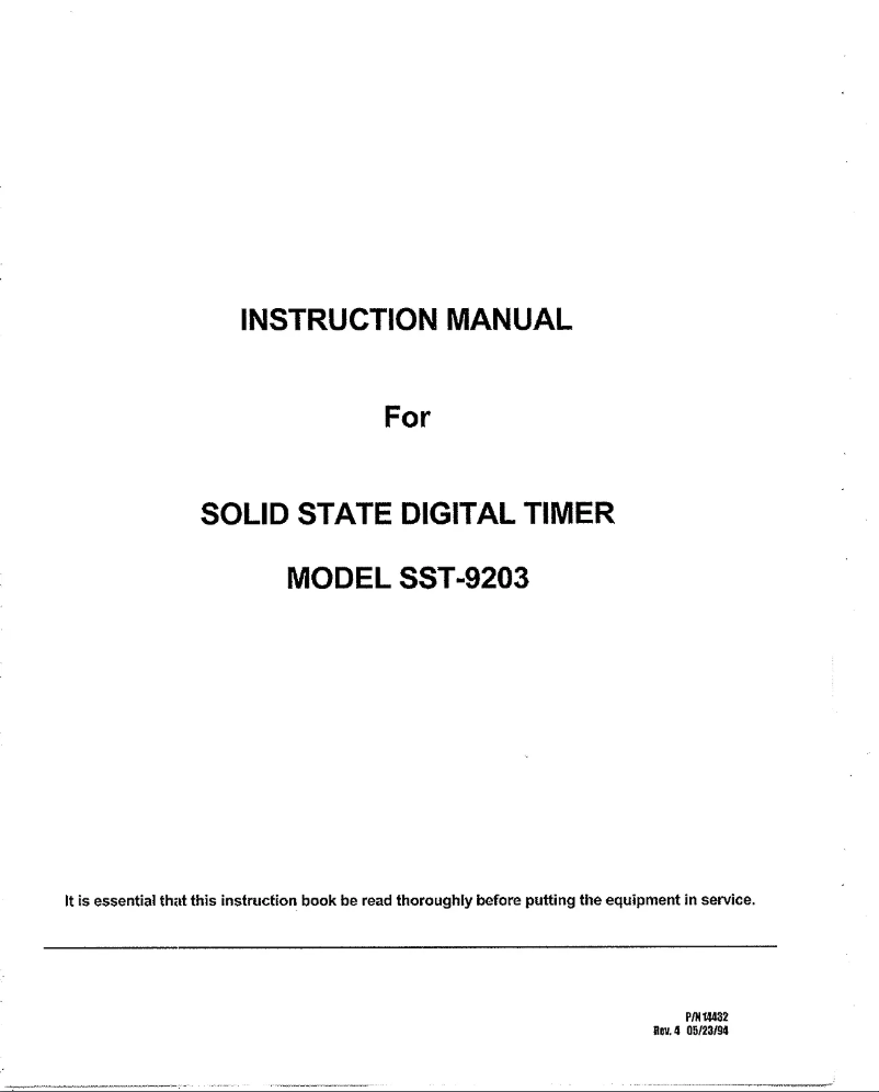 Page 1 de la notice Manuel utilisateur Megger SST-9203