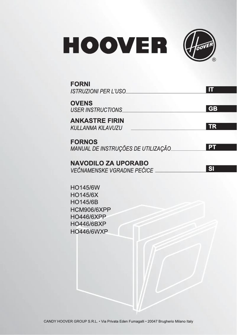 Page n°1 - Manuel utilisateur Hoover HO145/6W